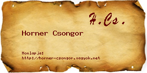 Horner Csongor névjegykártya